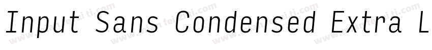 Input Sans Condensed Extra Light字体转换